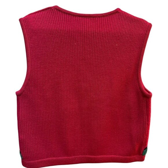 Vintage Telluride Clothing Co. Christmas Vest Embroidered Holiday Wool Blend SM - Picture 5 of 7